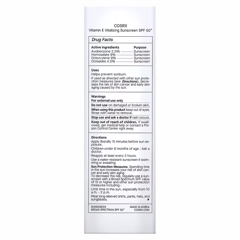 cosrx-vitamin-e-vitalizing-sunscreen-spf-50